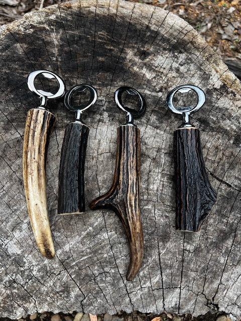Sambar antler bottler opener (Black)