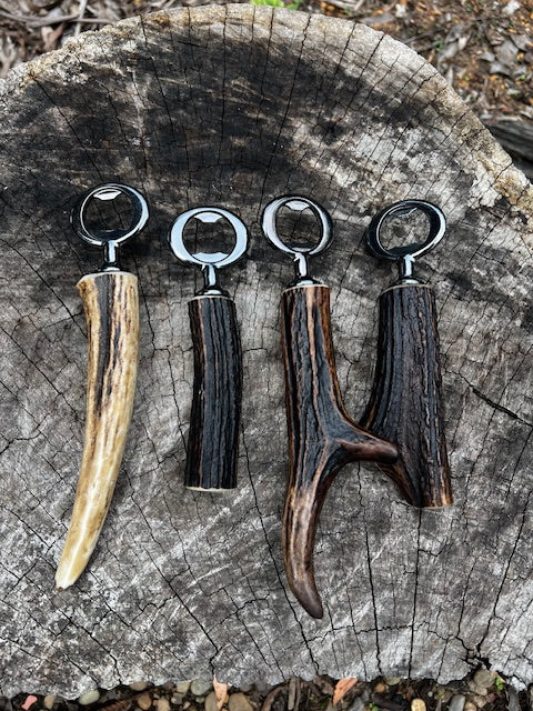 Sambar antler bottler opener (Black)